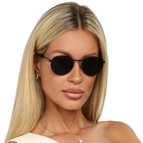 Prada Men Sunglasses Black Polarized Round PRB51S 1AB5Z1 NEW AUTHENTIC - Picture 10 of 11